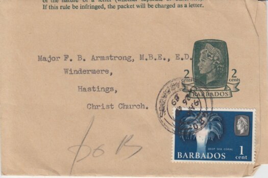 Barbados QEII Air Letter form