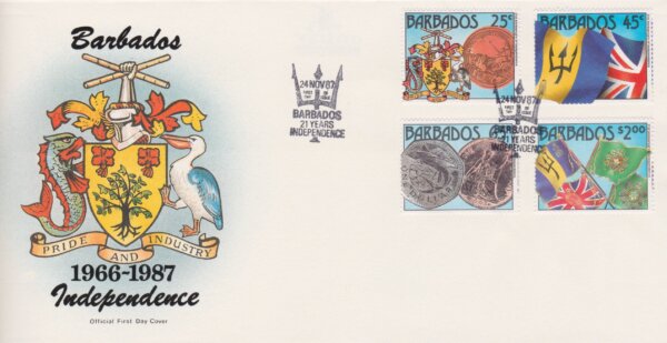 Barbados 1987 21st Anniversary of Independence FDC