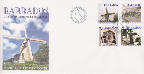 Barbados 375th Anniversary of the 1st Settlement FDC