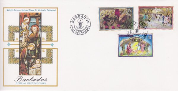 Barbados Christmas 2002 FDC