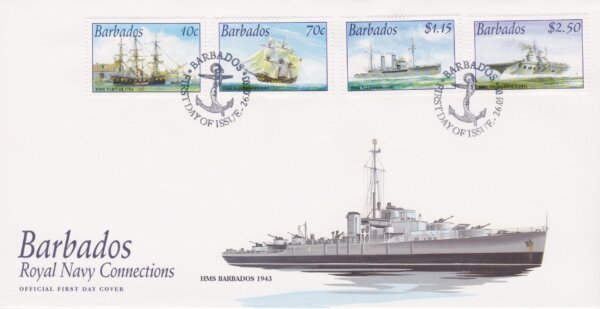 Barbados Royal Navy Connections FDC