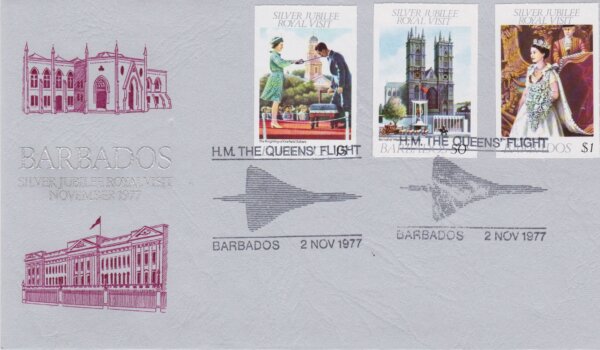 Barbados Queen's Silver Jubilee 1977 Concorde flight cover