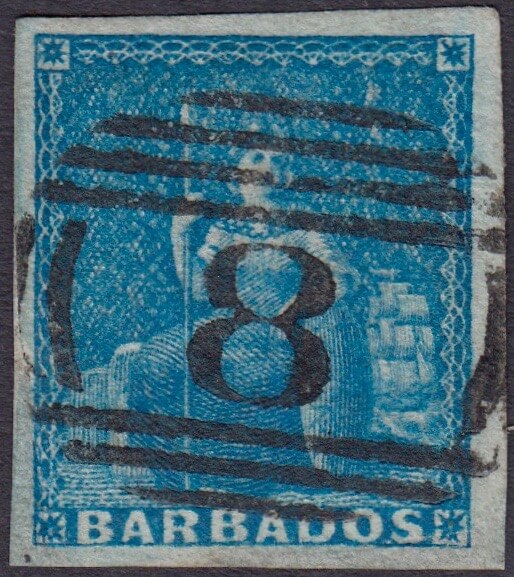 Barbados SG4 with St Thomas '8' cancel