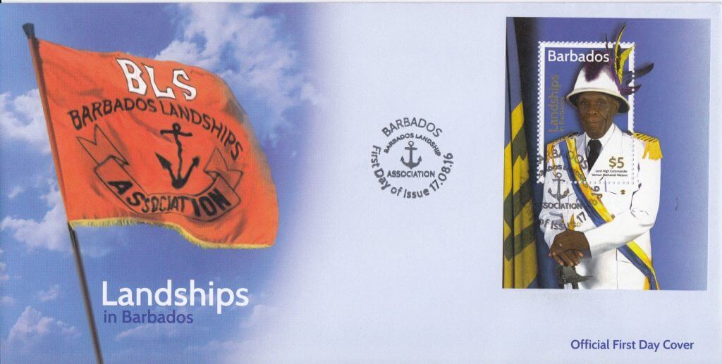 Landships of Barbados mini sheet FDC