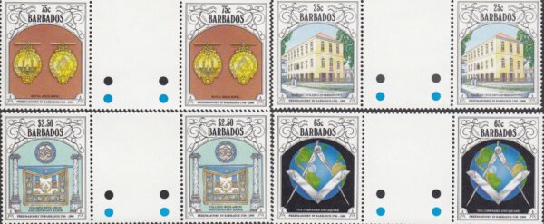 Barbados SG 956-959 | 250th Anniversary of Freemasonry in Barbados