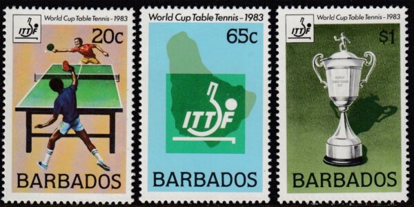 Barbados SG 734-736 | Table Tennis