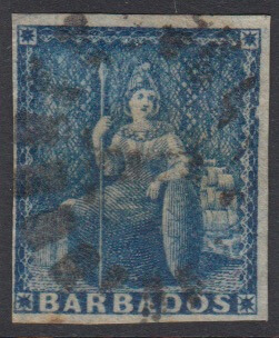 Barbados SG10 | 1d Deep Blue