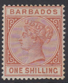 Barbados SG102 | 1/- Chestnut