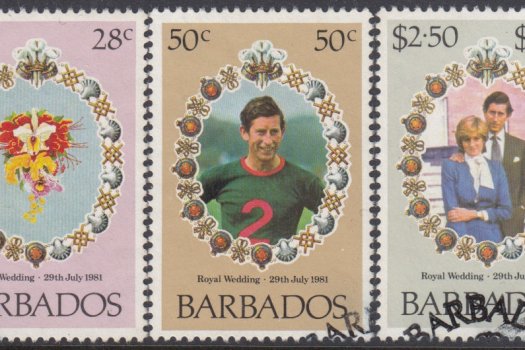 Barbados SG674-676 | Royal Wedding 1981 (Used)