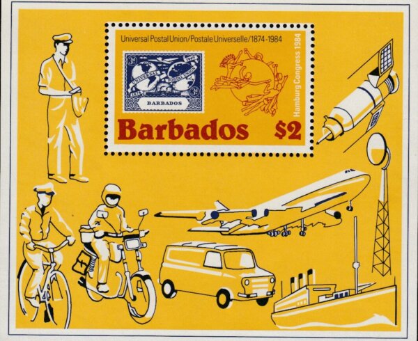 Barbados SGMS754 | UPU $2 Mini Sheet
