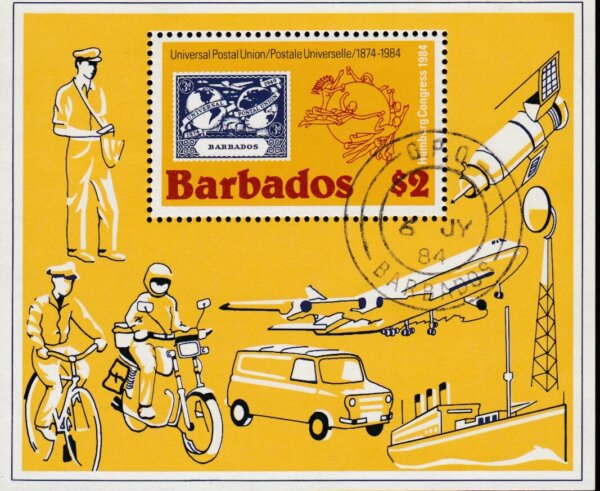 Barbados SGMS754 | UPU $2 Mini Sheet