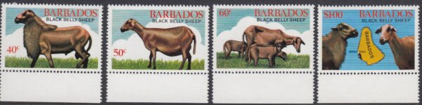 Barbados SG693-696 | Black Belly Sheep