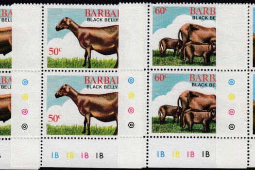 Barbados SG693-696 | Black Belly Sheep Corner Pairs