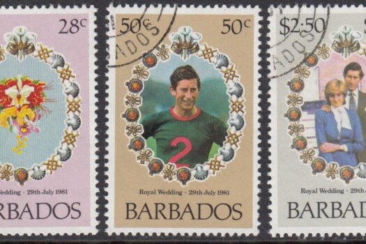 Barbados SG674-676 | Royal Wedding 1981