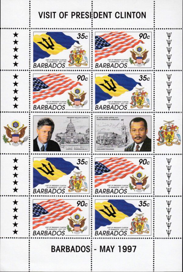 Barbados SGMS1105-06 | Visit of President Clinton to Barbados 1997