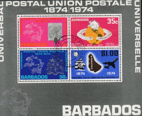 Barbados SGMS505 | Centenary of the Universal Postal Union UPU