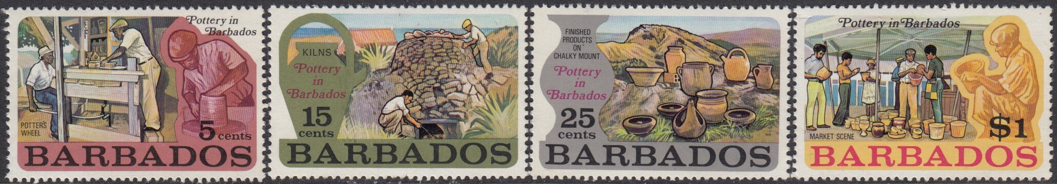 Barbados SG468-471 | Pottery in Barbados