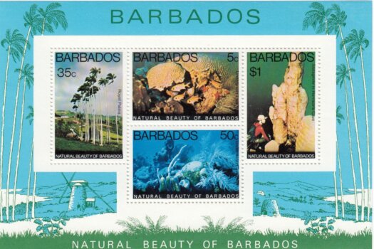 Barbados SGMS581 | Natural Beauty of Barbados minisheet
