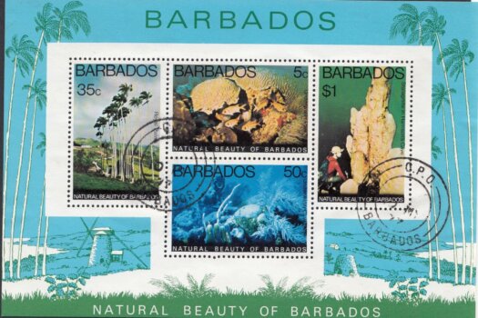 Barbados SGMS581 | Natural Beauty of Barbados minisheet