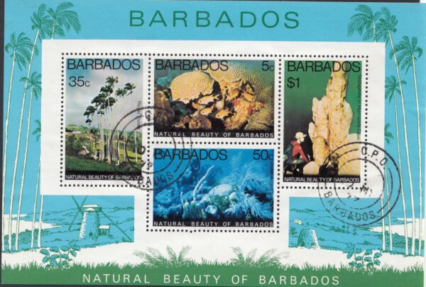 Barbados SGMS581 | Natural Beauty of Barbados minisheet