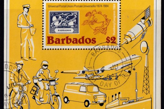 Barbados SGMS754 | UPU $2 Mini Sheet (Used)
