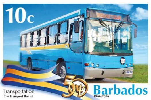 Barbados Stamps 50th Anniversary of Independence 10c stamp - Transportation