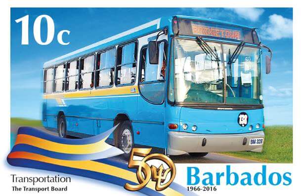 Barbados Stamps 50th Anniversary of Independence 10c stamp - Transportation