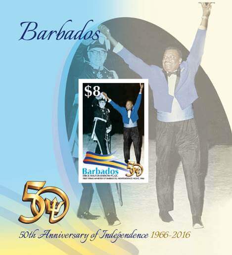 Barbados Stamps 50th Anniversary of Independence $8 Mini Sheet