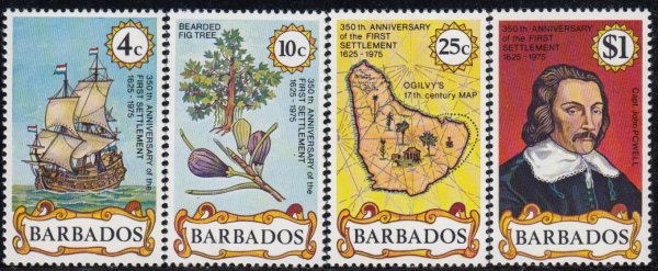 Barbados 538-541 | 350th Anniversary of First Settlement