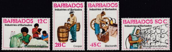 Barbados SG609-612 | Industries of Barbados