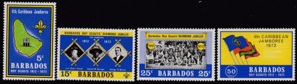 Barbados SG444-447 | Diamond Jubilee of Scouts