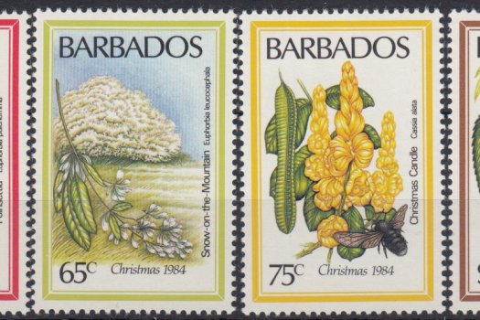 Barbados SG755-758 | Christmas Flowers 1984
