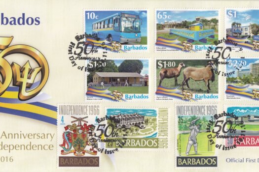 Barbados 50th Anniversary of Independence double dated First Day Cover