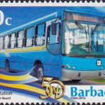 Barbados Stamps 50th Anniversary of Independence 10c stamp – Transportation