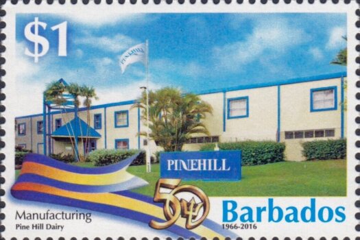 Barbados Stamps 50th Anniversary of Independence $1.00 stamp – Manufacturing