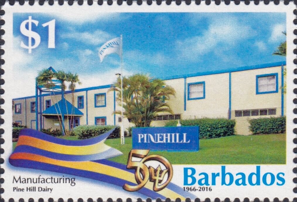 Barbados Stamps 50th Anniversary of Independence $1.00 stamp – Manufacturing