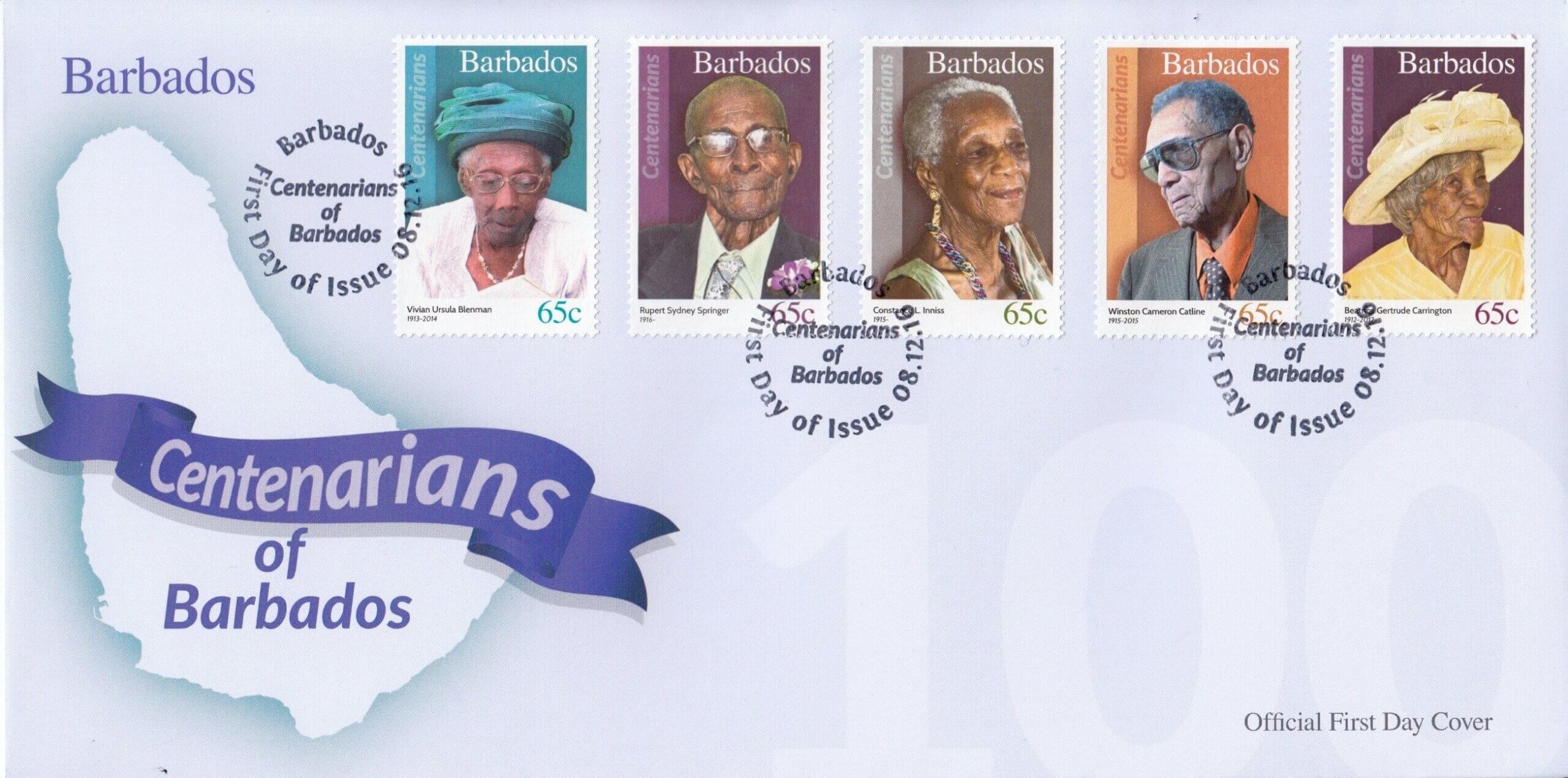 Centenarians of Barbados First Day Cover 1