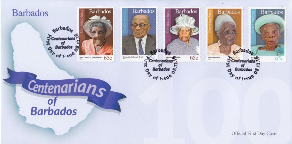 Centenarians of Barbados First Day Cover 3