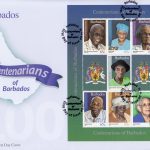 Centenarians of Barbados Souvenir Sheet First Day Cover