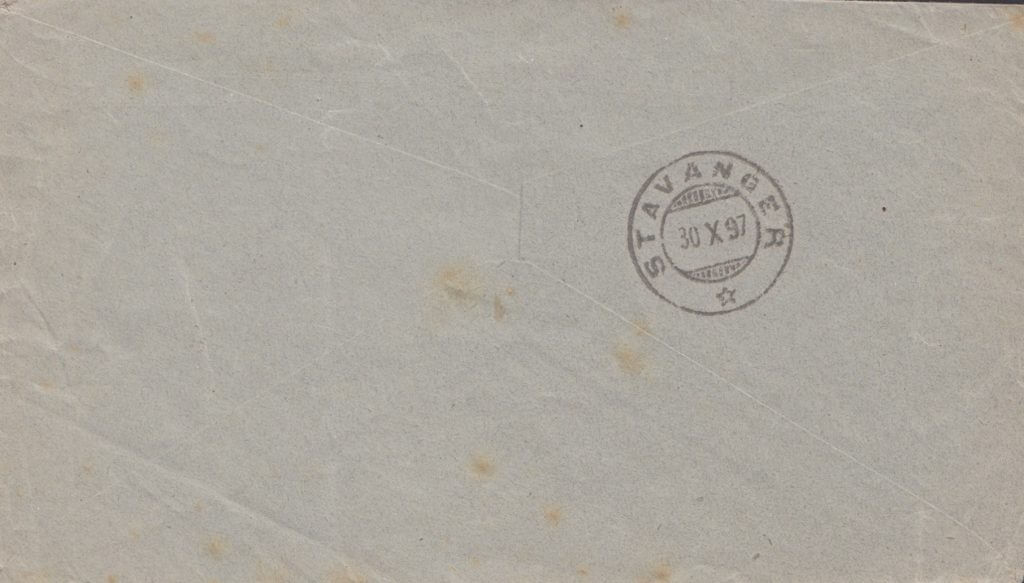 Printed Matter rate to Stavanger, Norway from Barbados (reverse)