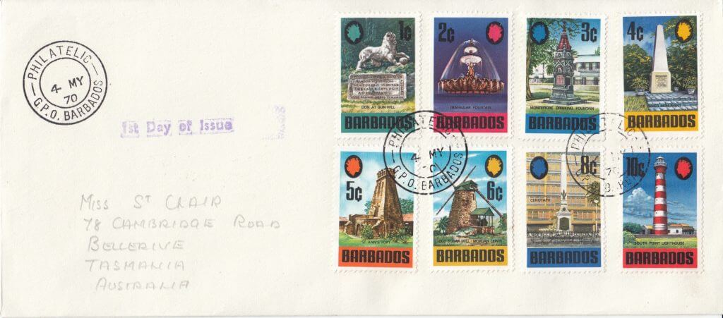 Barbados Definitive issue 1970 First Day Cover
