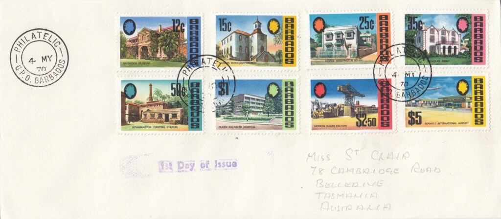 Barbados Definitive issue 1970 First Day Cover