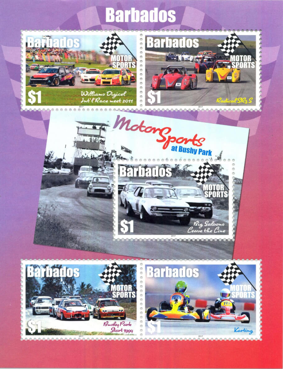 Barbados Motor Sports Souvenir Sheet