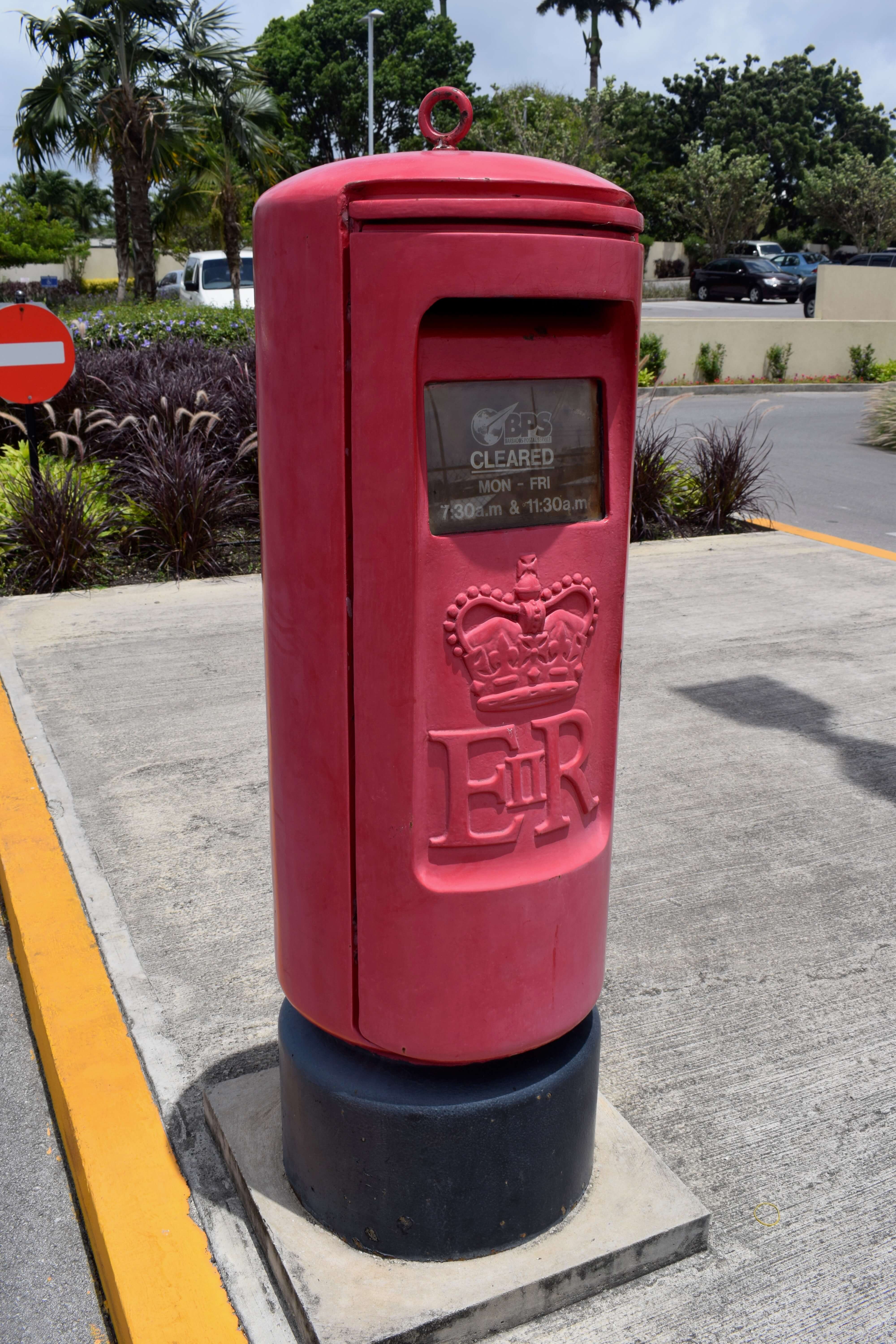 Post Box outside Warrens Post Office, Tower II, St Michael, Barbados