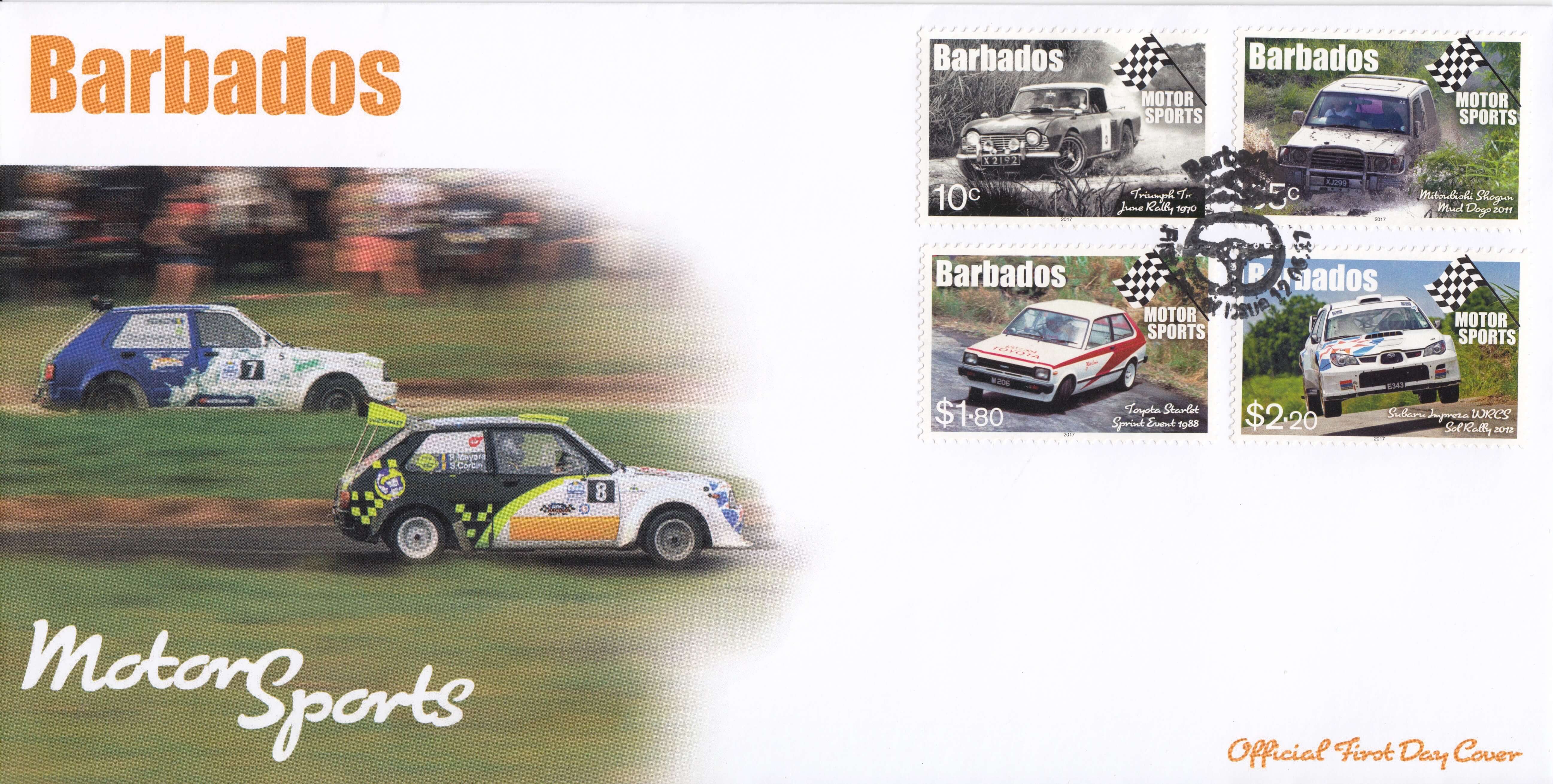 Barbados Motor Sports First Day Cover