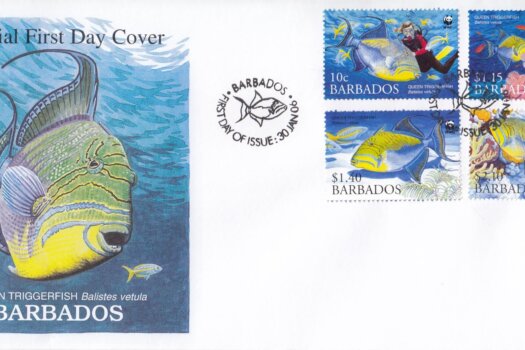 Barbados 2006 Endangered Species Queen Triggerfish FDC