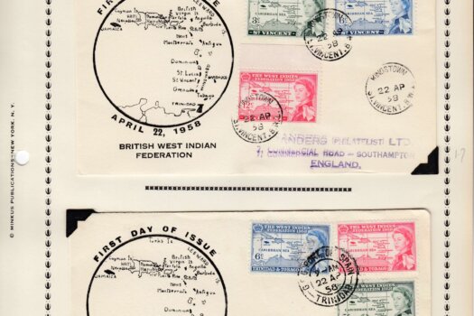 British West Indies Federation First Day Covers - St Vincent & Trinidad