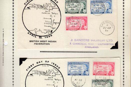 British West Indies Federation First Day Covers - Dominica & Grenada