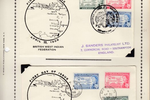 British West Indies Federation First Day Covers - Montserrat & Jamaica