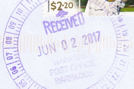 Warrens Barbados Post Office cancel